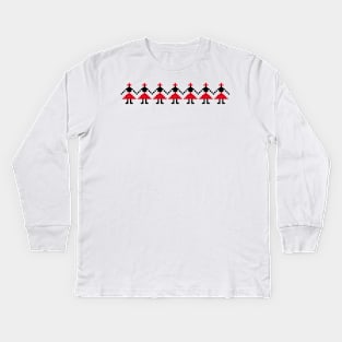 Romanian traditional motif Kids Long Sleeve T-Shirt